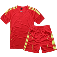 AD-503 Customize Team Red Soccer Jersey Kit(Shirt+Short)