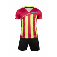 1603 Customize Team Red&Yellow Soccer Jersey Kit(Shirt+Short)