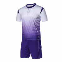 1604 Customize Team White&Purple Soccer Jersey Kit(Shirt+Short)