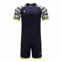 011 Customize Team Black&Yellow Soccer Jersey Kit(Shirt+Short)