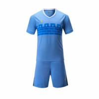 015 Customize Team Blue Soccer Jersey Kit(Shirt+Short)