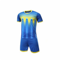 016 Customize Team Blue Soccer Jersey Kit(Shirt+Short)