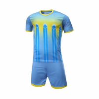 016 Customize Team Sky Blue Soccer Jersey Kit(Shirt+Short)