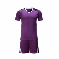 002 Customize Team Purple Soccer Jersey Kit(Shirt+Short)