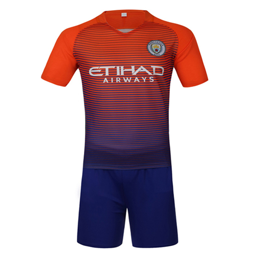 Manchester City Away Orange Jersey Kit 