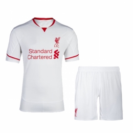 Liverpool Away White Jersey Kit(Shirt+Shorts) 2015-2016 Without Brand Logo