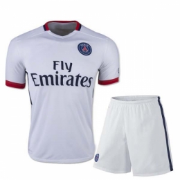 PSG Away White Jersey Kit(Shirt+Shorts) 2015-2016 Without Brand Logo