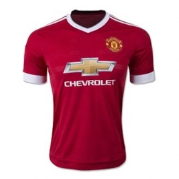 Manchester United Home Red Jersey Shirt 2015-2016 Without Brand Logo