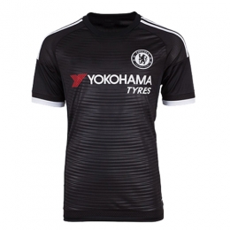 Chelsea Away Black Jersey Shirt 2015-2016 Without Brand Logo