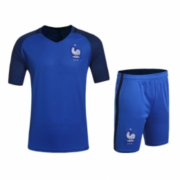 France Home Blue Jersey Kit(Shirt+Shorts) 2016 Without Brand Logo