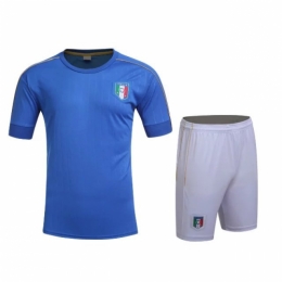 Italy Home Blue Jersey Kit(Shirt+Shorts) 2016 Without Brand Logo