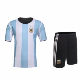 Argentina Home Jersey Kit(Shirt+Shorts)2016 Without Brand Logo