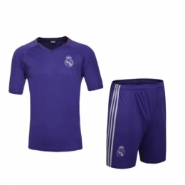 Real Madrid Purple Training Kit(Shirt+Shorts) 2016-2017 Without Brand Logo