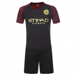 Manchester City Away Black Jersey Kit(Without Logo) 2016-2017 Without Brand Logo