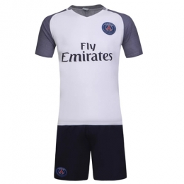 PSG Away White Soccer Jersey Kit(Shirt+Shorts) 2016-2017 Without Brand Logo