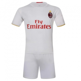 AC Milan Away White Jersey Kit(Shirt+Shorts) 2016-2017 Without Brand Logo