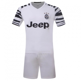 Juventus Away White Jersey Kit(Shirt+Shorts) 2016-2017 Without Brand Logo